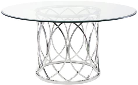 Juliette Dining Table - Stainless Steel Modern Dining Table