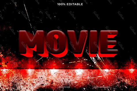 Movie Font Style Text Effect | Photoshop PREMIUM PSD File