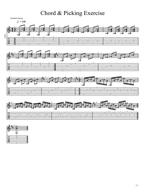 Chord & Picking Exercise | PDF | European Musical Instruments | Celtic Musical Instruments