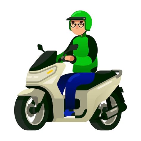 Commercial motorcycle taxi driver | Premium Vector