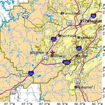 Bessemer, Alabama (AL) ~ population data, races, housing & economy