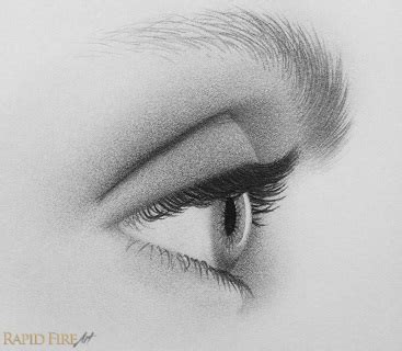 How to draw eyes from the side - 10 steps | RapidFireArt