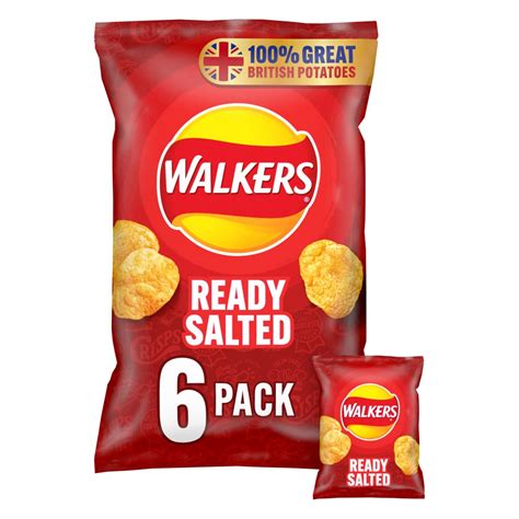 Walkers Ready Salted Multipack Crisps 6x25g | BB Foodservice