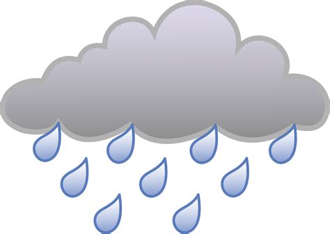 Rain Cloud Weather Symbol - Free Clip Art