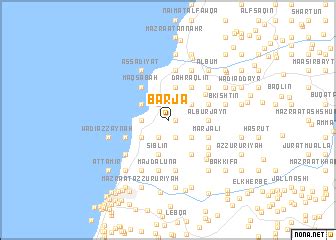 Barja (Lebanon) map - nona.net