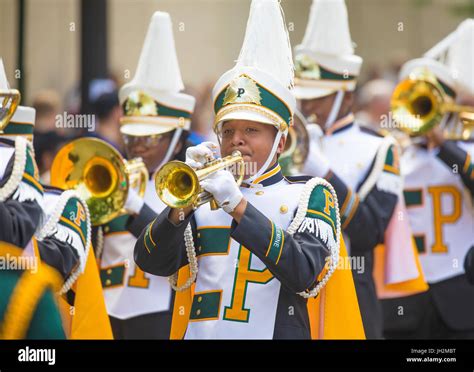 The Plaquemine High School Marching Band (Plaquemine, La.) marches in ...