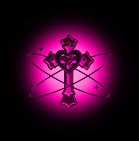 pink cyber cross y2k icon in 2023 | Pink and black wallpaper, Hello ...