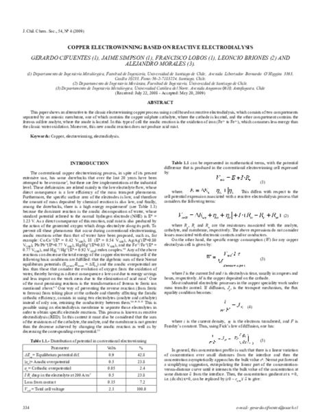 (PDF) Copper Electrowinning Based on Reactive Electrodialysis | Leoncio Briones - Academia.edu