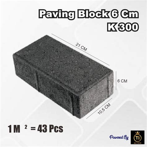 Jual PAVING BLOCK, CONBLOCK, PAVING PERSEGI, PAVING BLOCK 6 CM K300 | Shopee Indonesia