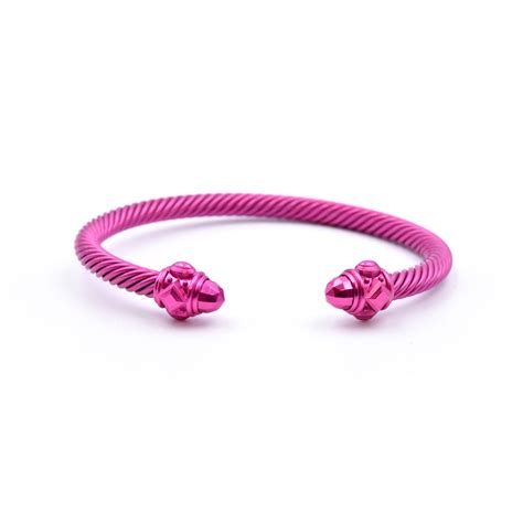 David Yurman Pink Aluminum Cable Bracelet | Fashion bracelets, Cable bracelets, Bracelets