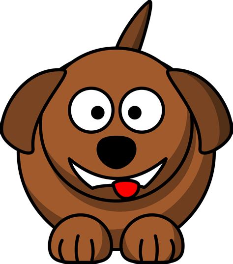 Clipart - Cartoon dog laughing or smiling
