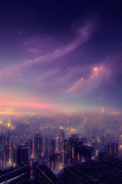 Beautiful city night sky | Wallpapers.ai