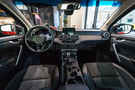 Interior of Mid-size Luxury Pickup Truck Mercedes-Benz X-Class X220d ...