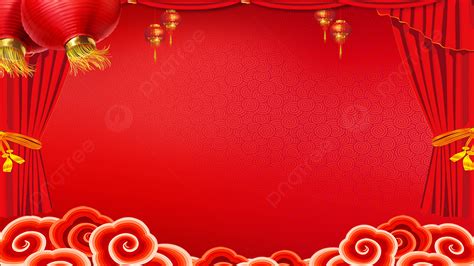 Atmospheric Red Chinese New Year Festive Background Design, Red, Atmosphere, Spring Festival ...