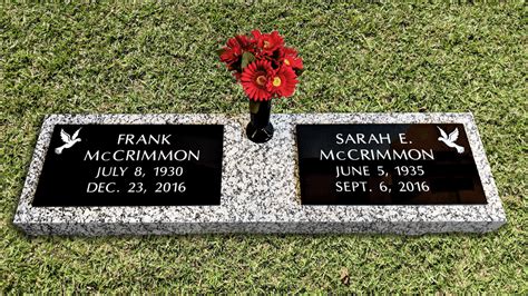 Custom Double Grave Marker Portfolio — Brown Memorials