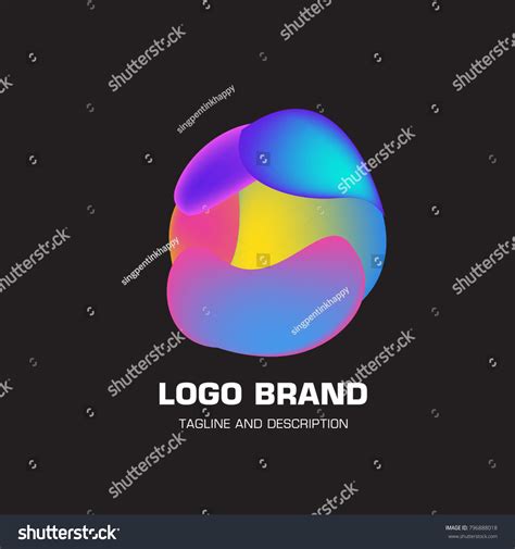 Vector Colorful Liquid Abstract Logo Design Stock Vector (Royalty Free ...