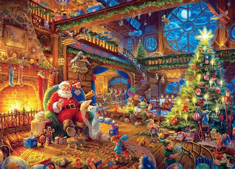 Buy Ceaco Thomas Kinkade -Santa's Workshop Puzzle - 1000 Pieces Online ...