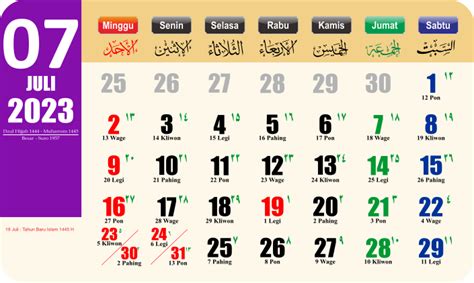 Kalender 2023 Lengkap : Hari Libur, Cuti Bersama, Hijriyah dan Weton