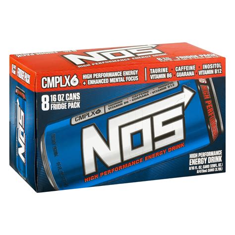 Buy NOS High Performance Energy Drink, Original, 16 fl oz, 8 Pack Online at desertcart INDIA