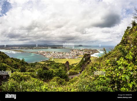 Seongsan Ilchulbong beautiful volcano island rises from the sea in the ...