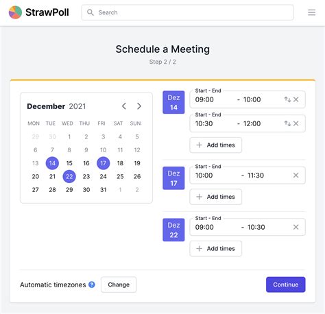 Meeting Scheduler - Create a Scheduling Poll for Free - StrawPoll