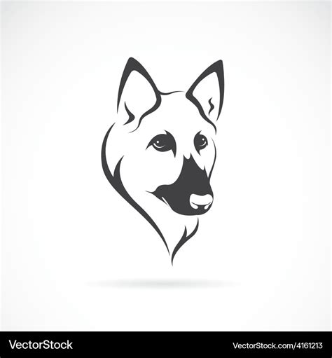 Image of an german shepherd face Royalty Free Vector Image