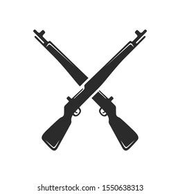 Black White Vector Two Crossed Rifles Stock Vector (Royalty Free) 1550638313 | Shutterstock