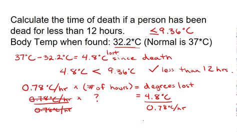 Calculating Time of Death Using Algor Mortis - YouTube