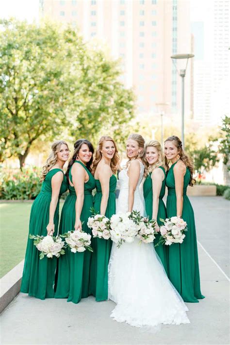 Emerald Wedding Theme With Tons of Greenery | ElegantWedding.ca | Green wedding dresses, Green ...