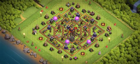 2023 COC TH10 Base layout with Copy Link of layout - Base of Clans