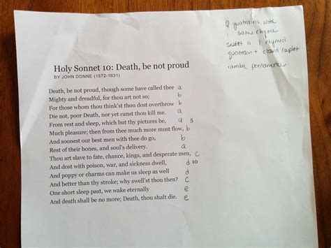 What does it mean to analyze a poem — Donne’s “Death Be Not Proud” is ...