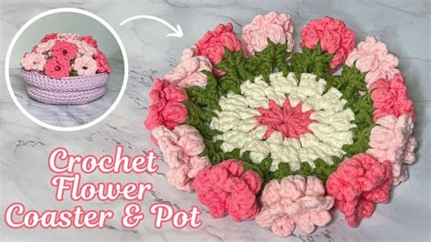 Crochet Flower Coaster and Pot Holder