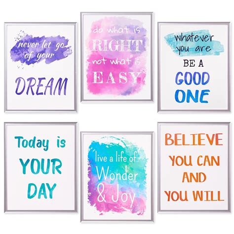 Buy Bienbee Positive Affirmations Wall Decor Unframed Encouraging Wall ...