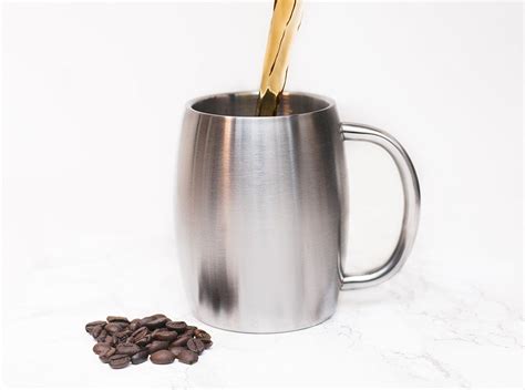 304 Stainless Steel Coffee Mugs With Lids 14 Oz420ml Double Walled Insulated Coffee Beer Mugs ...