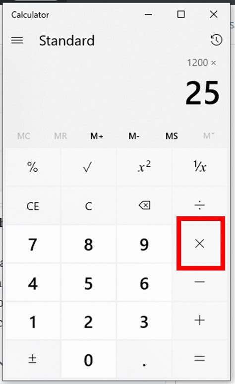 How to calculate percentage in calculator with a percentage key