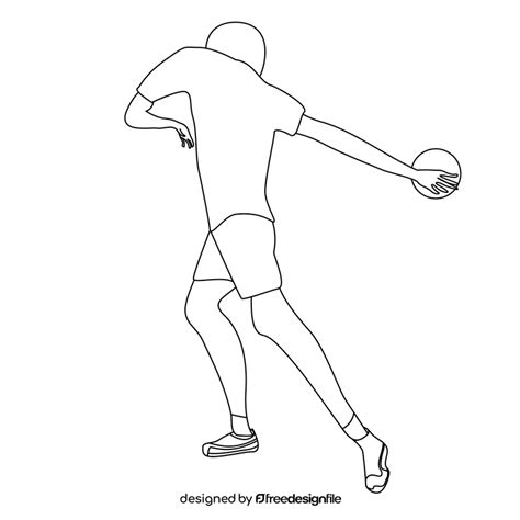 Track and field athlete black and white clipart free download