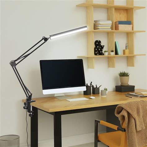 Lampe de bureau noire à LED pliante 5V 10W 1000lumen pour salon chambre salle d'étude | Lampe de ...