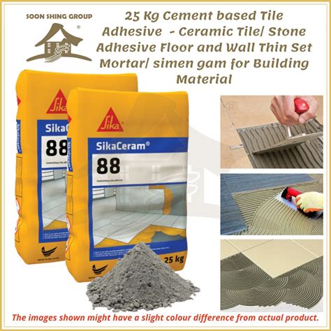 25Kg Cement Tile Adhesive - Ceramic Tile/ Stone Adhesive Floor Wall ...