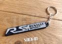 Keychain - Renault Sport RS - Grey Silver - Logo Monogramm Badge Soft PVC Keyrings - STICK-IN ...