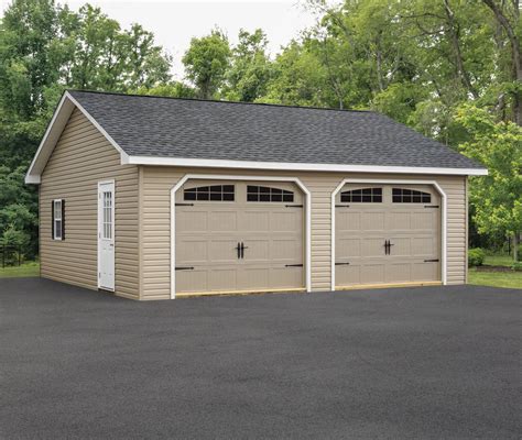 Detached Two Car Garages For Sale-Amish Double Garages