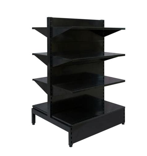 Black Plain Panel Gondola Shelving | Shelves For Shops