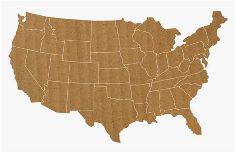 Cardboard Us Map - States Where You Can Be Fired For Being Gay 2017, HD Png Download ...