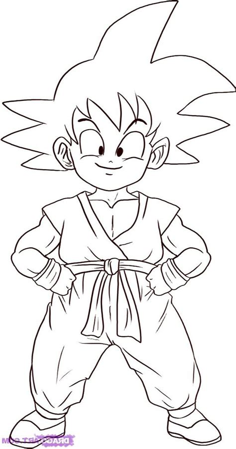 Imagen de Goku niño para colorear - Dibujos De