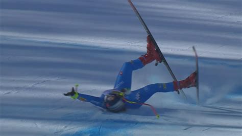 World Cup Cortina: Sofia Goggia crashes out of super-G race | NBC Olympics