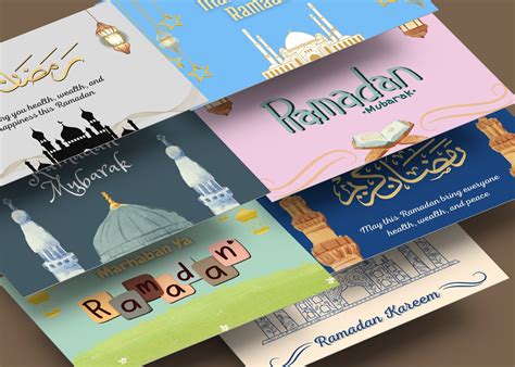 Printable Ramadan Greeting Cards | Card Templates ~ Creative Market