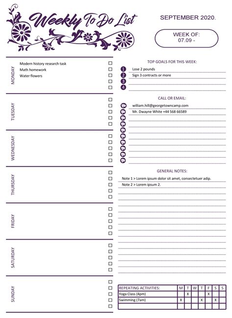 30 Free To Do List Templates (Daily, Weekly) - TemplateArchive