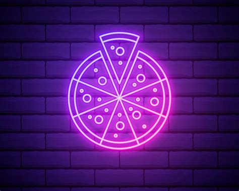 Pizza - Neon Sign Vector. Pizza - neon sign on brick wall background 3020470 Vector Art at Vecteezy