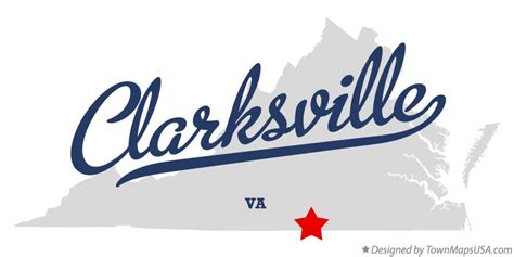 Map of Clarksville, VA, Virginia