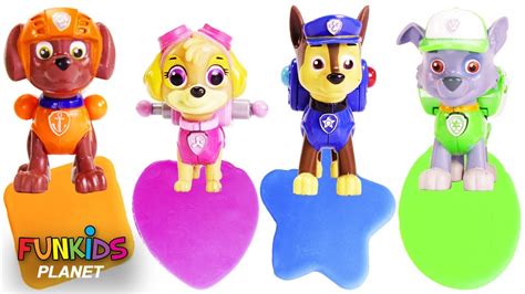 Rainbow Color Play Doh Shapes & Paw Patrol | Fun Kids Planet - YouTube