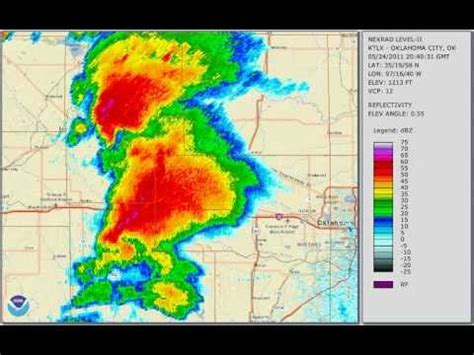 May 24, 2011 El Reno Tornado Radar Loop - YouTube